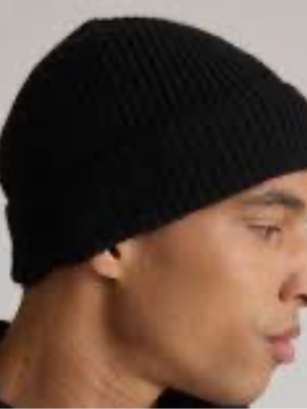 Quince Black Rib Knit Folded Cuff Beanie 💯 cashmere NWT